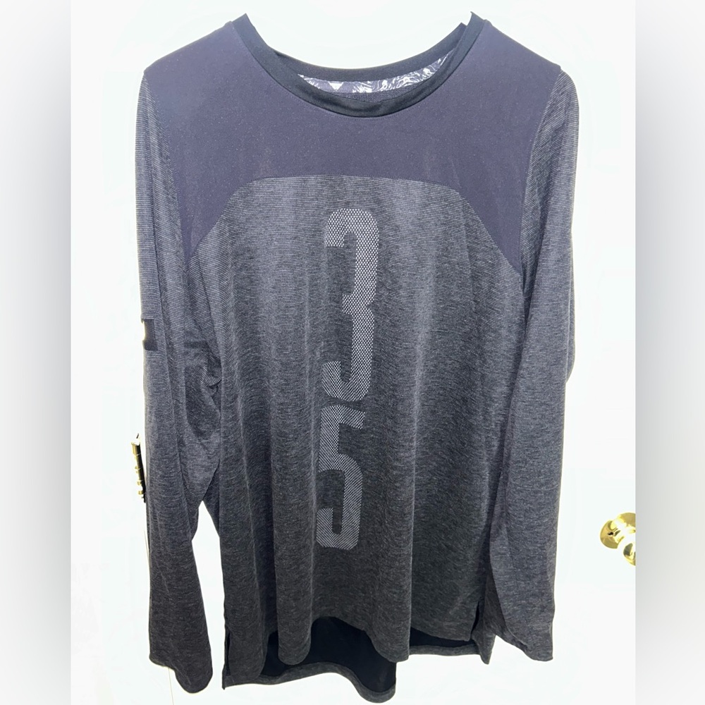 Men's Nike Kevin Durant 35 Gray Long Sleeve Shooting Shirt, Size XXL